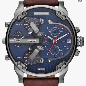 Diesel Men's 57mm Mr. Daddy 2.0 Quartz Stainless Steel Leather Chronograph Watch